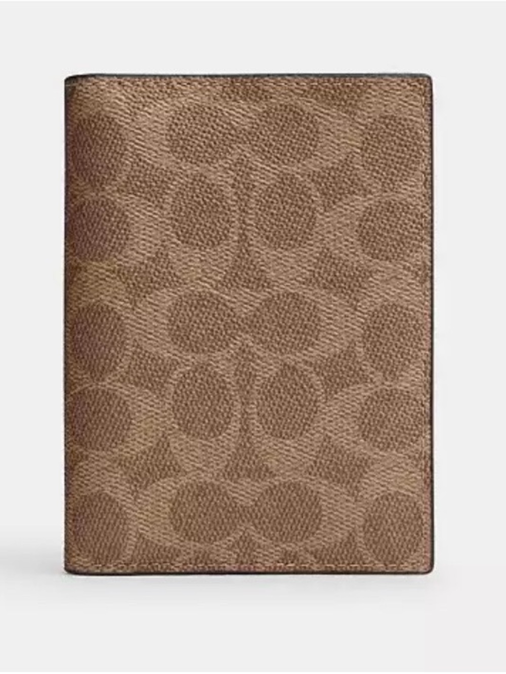 Gently used once - Coach Signature Tan/Brown Passport Wallet
